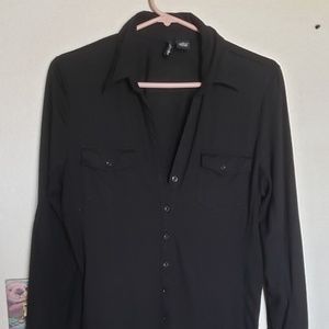Black long sleeve t-shirt dress